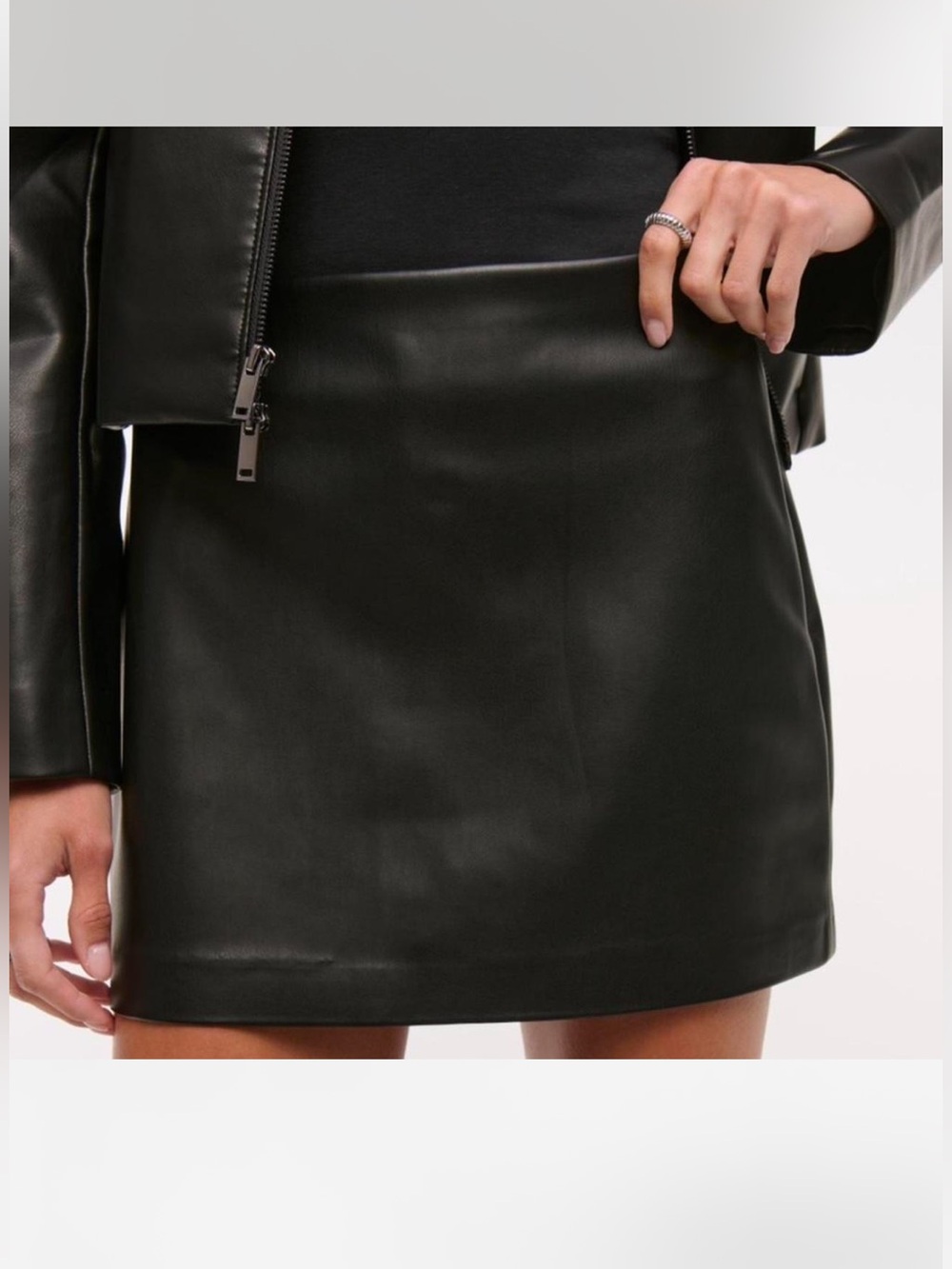 A&F Vegan Leather Skirt